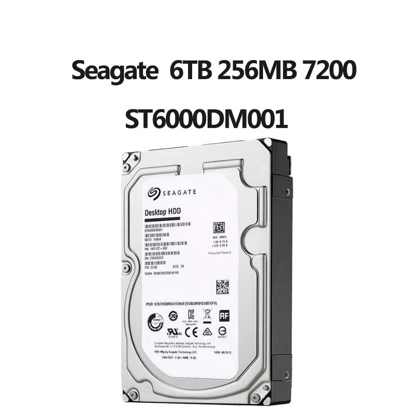 

Жесткий диск Seagate Pro 6 ТБ 7200 до 256 Мб SATA ST6000DM001 NAS ST6000DM001 вертикальный