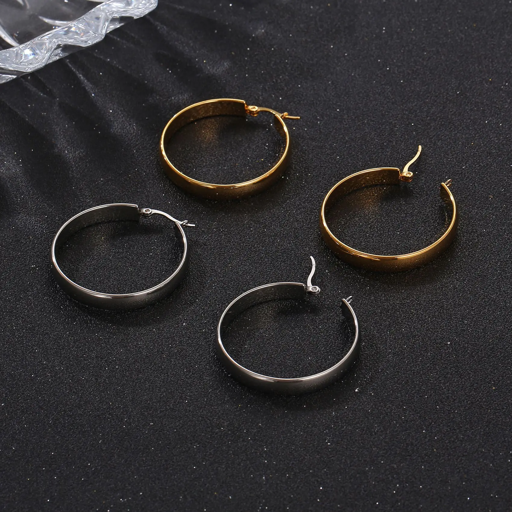 Винтажные серьги-кольца Lureme в стиле бохо, 18K, Золотые круглые серьги-кольца из нержавеющей стали, висячие серьги, ювелирные изделия для женщин и девушек (стандартные) (art.: 3920c401b0d41) - 3920c401b0d41