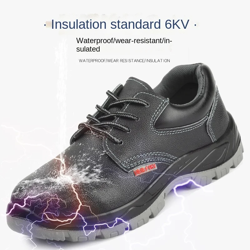 Pаспродажа Ботинки мужские из воловьей кожи, противоударные, с проколовым стальным носком, теплые, хлопковые, с защитой от трудозатрат, для электросвар...