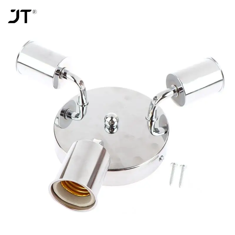 

1pcs 3 Heads Ceiling Lighting Minimalist Ceramic Holder E27 Ceiling Lights Chrome Simple Fixture