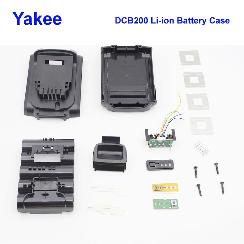 

Yakee DCB200 18650 Battery Plastic Box Case PCB Charging Protection Circuit Board For Dewalt 18V 20V 3.0Ah 6Ah Tool