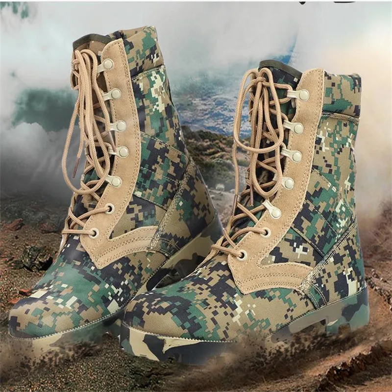

Men Casual Hiking Rubber Outdoor Lace Up Sport Shoes Camouflage Sneakers Work Ankle Short Boots Man Shoes Zapatos