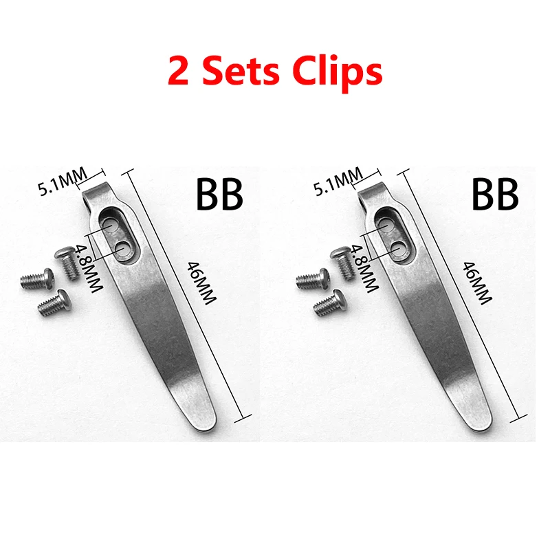 Зажимы для ножей Kershaw, нержавеющая сталь, черные/белые, набор из 2 штук зажимы для бумаг 15 мм 8 штук 19 мм 5 штук 25 мм 8 штук черные