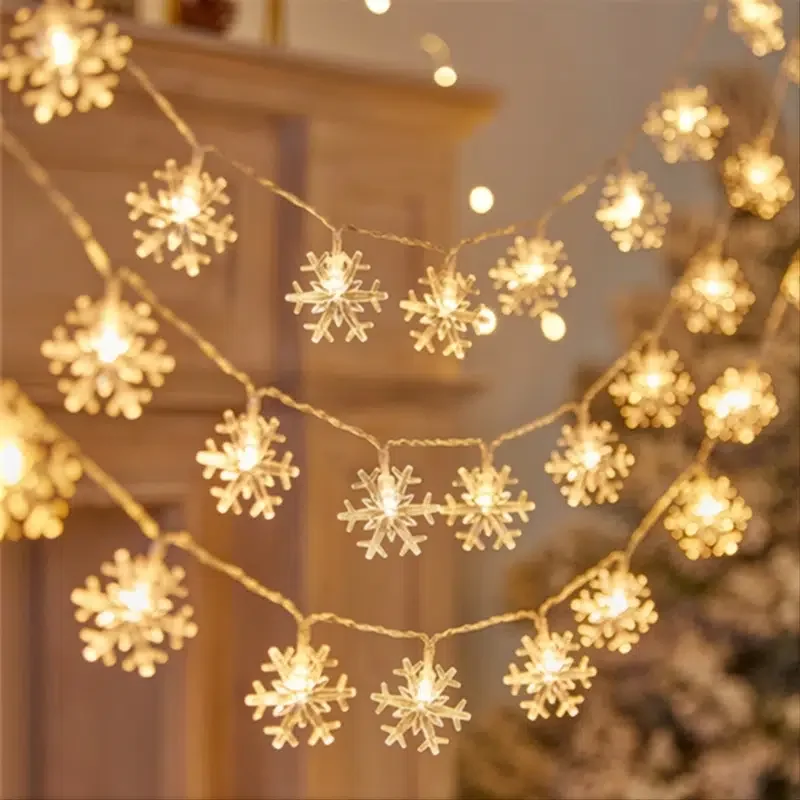 

HMTX LED Christmas Snowflake String Lights, Party Decor Lights