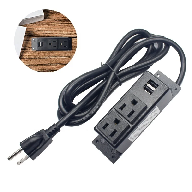 Настольный стол с 2 выходами USB, встраиваемый блок питания для мебели
