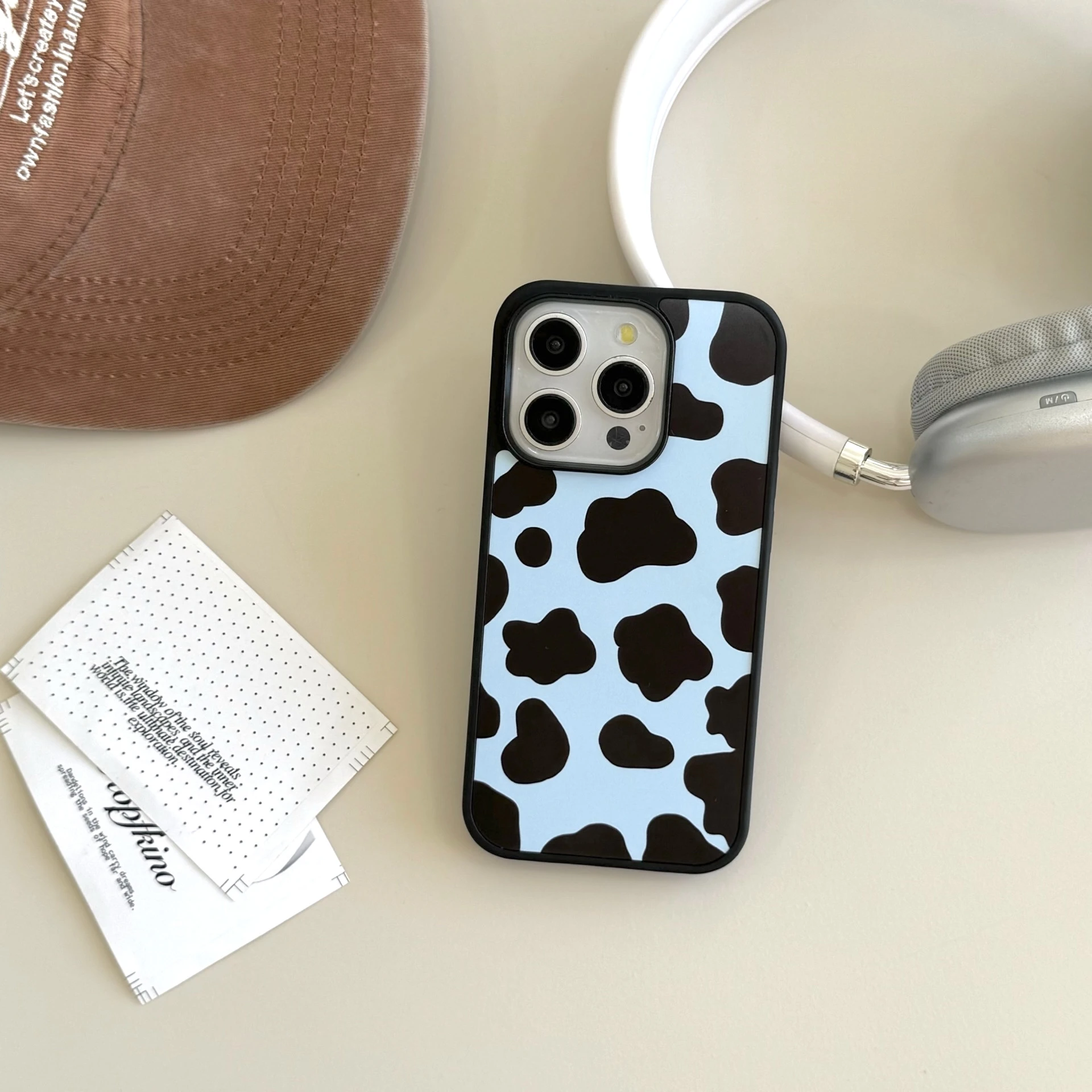 Корейская INS светло-голубая и черная Милая Новая версия чехла для телефона с