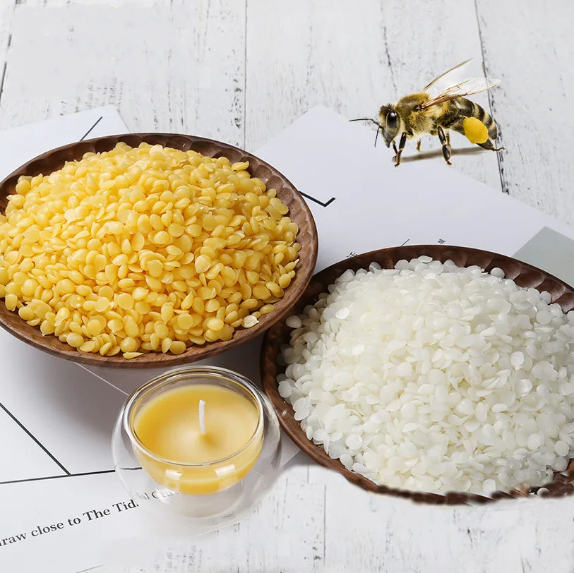 

1Kg 500g Pure Natural Beeswax Wax Candles Making Supplies 100% No Added Soy Wax Lipstick DIY Material Candle Wax