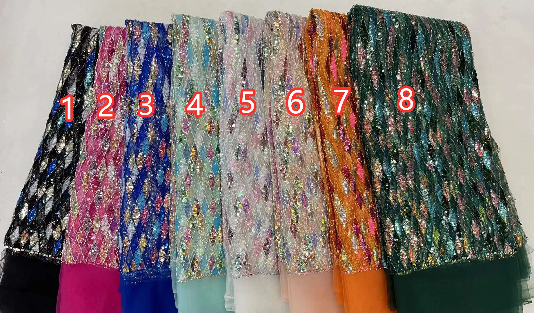 Бусины популярного дизайна вышивка кружева Mulitcolor вышитые бисером французская