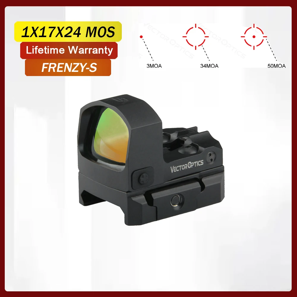 

Vector Optics Frenzy-S 1x17x24 Red Dot Scope With Shake Awake Optical Reflex Sight IPX6 Waterproof Fit Glock 17 19 AR15 9mm