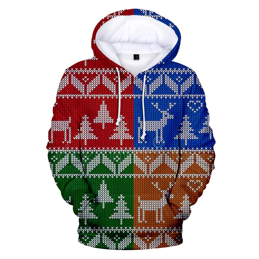 

Hot Sale Christmas 3D Hoodies Kids Adult Sweatshirts Men Women Hoodies Autumn Long Sleeve Warm Santa Claus P K Hoodies