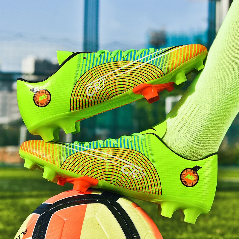 New Youth Professional Long Spike Soccer Shoes Adult Broken Spike Soccer Shoes Student Large Size Training Shoes 35-45#