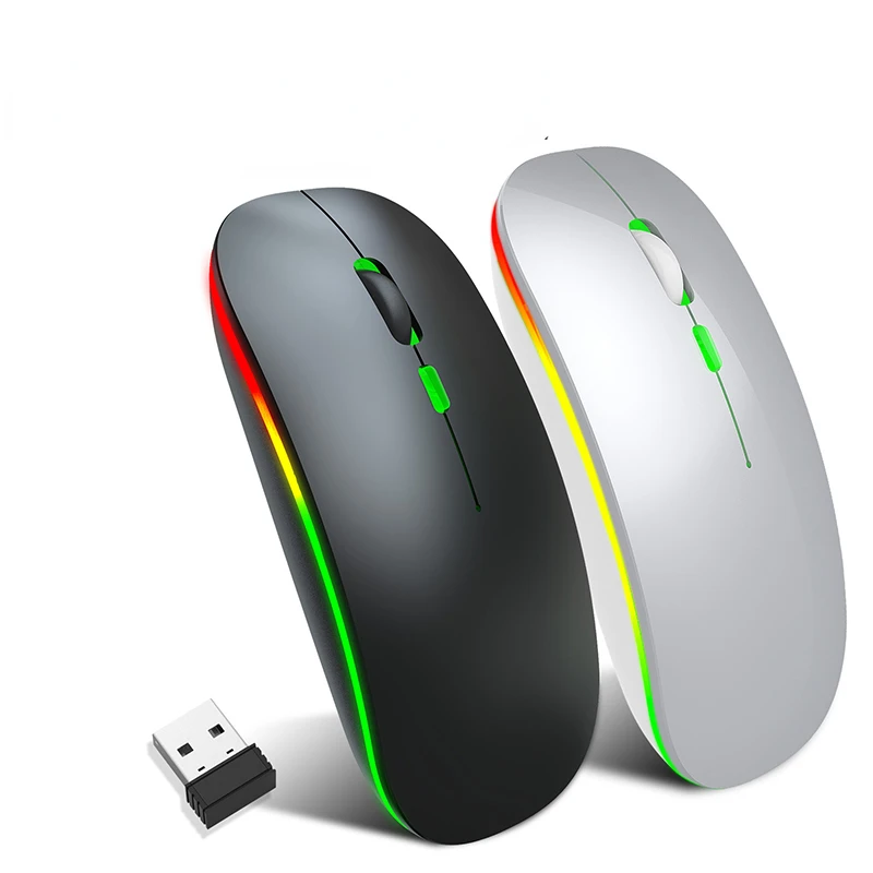 

Bluetooth Wireless Mouse RGB Rechargeable Mouse Wireless Computer Silent Mause LED Backlit Ergonomic Gaming Mouse For Laptop PC
