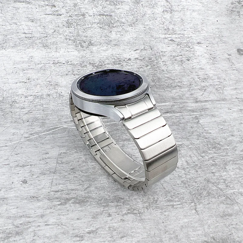 Curved metal Strap for correa samsung galaxy watch 4 Classic 42mm 46mm for samsung galaxy watch 5 40mm 44mm Stainless Steel band