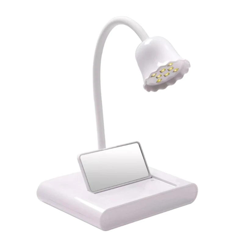 

LED UV ,Mini Hands Free Light Rotatable Dryer Quick-Dry Polish Curing Gooseneck Flash-Cure-Light