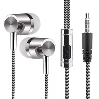 professional in ear music earphones 200hz 20000khz 32 ohm color cloth line heavy bass sound universal mobile phone headset