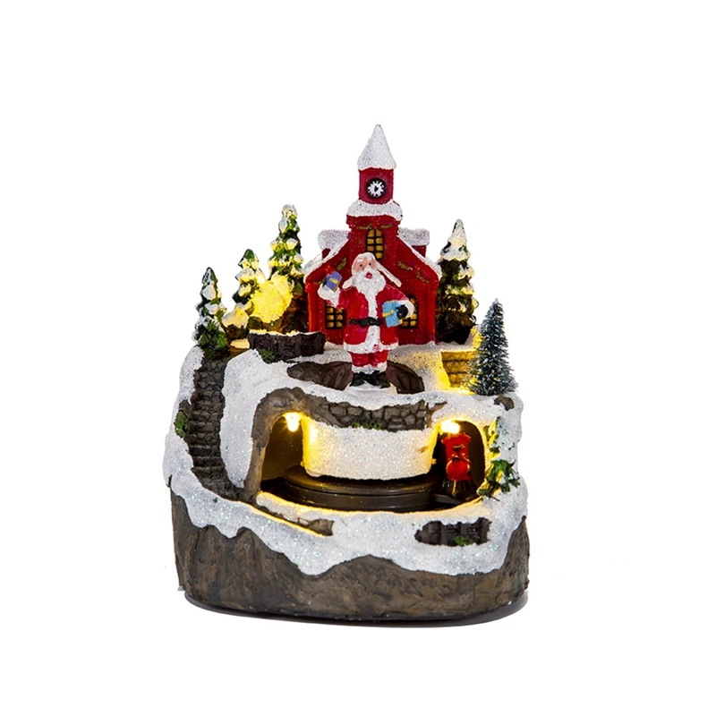 

Яркий Рождественский Снежный домик, фигурка с светящимся орнаментом, рождественские украшения, поделки, Рождественский Декор