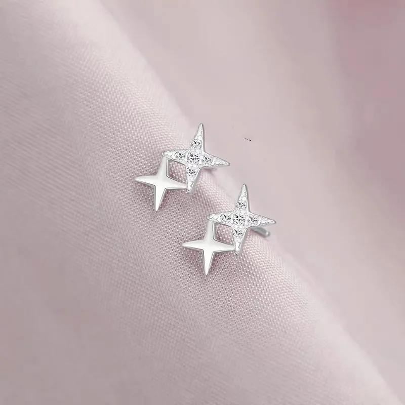 925 серебряные иглы для пирсинга козелка спиральные серьги-гвоздики женщин 2 шт.