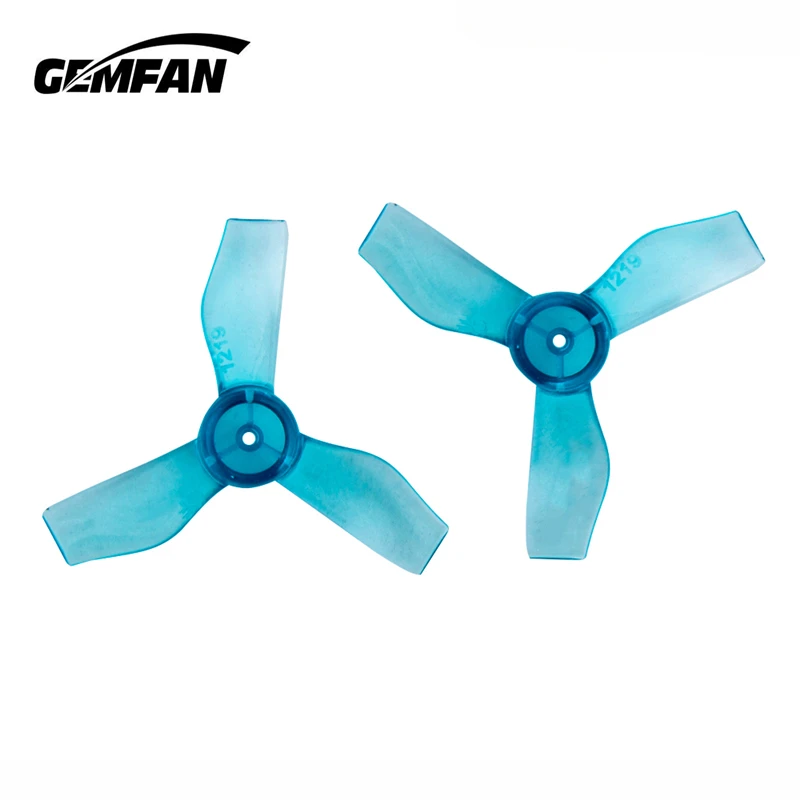 Gemfan 1219 1.2x1.9x3 31mm 3-blade 0.8mm Clear Blue propeller Gemfan 1219 1.2x1.9x3 31mm 3-blade 0.8mm Clear Blue propeller