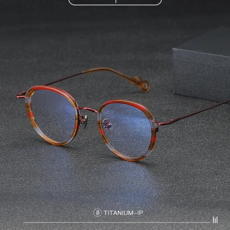 Стильные оправы для очков в стиле ретро ацетатные высококачественные титановые