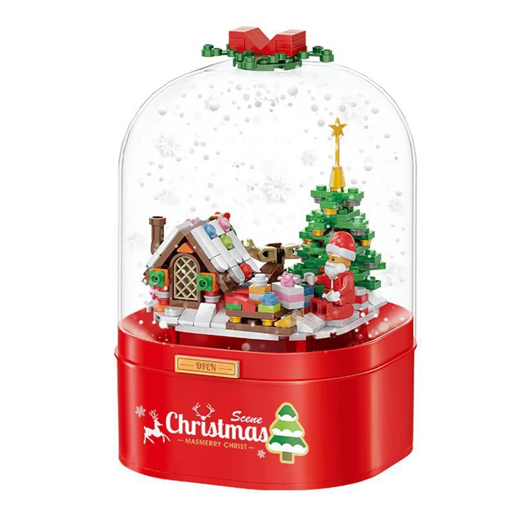 

Наборы строительных блоков для рождественской игрушки, набор для сборки рождественской елки «сделай сам», набор для рождественской сборки для семьи, друзей, детей