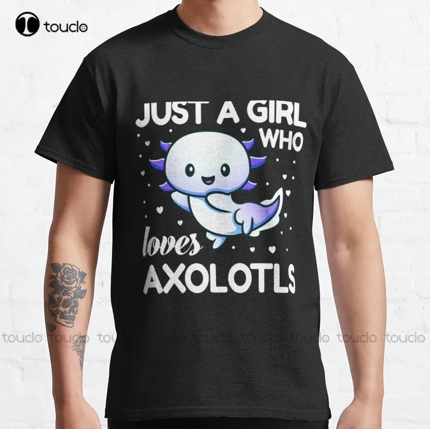 

Футболка с надписью «Just A Girls Who Loves Axolotls Classic»