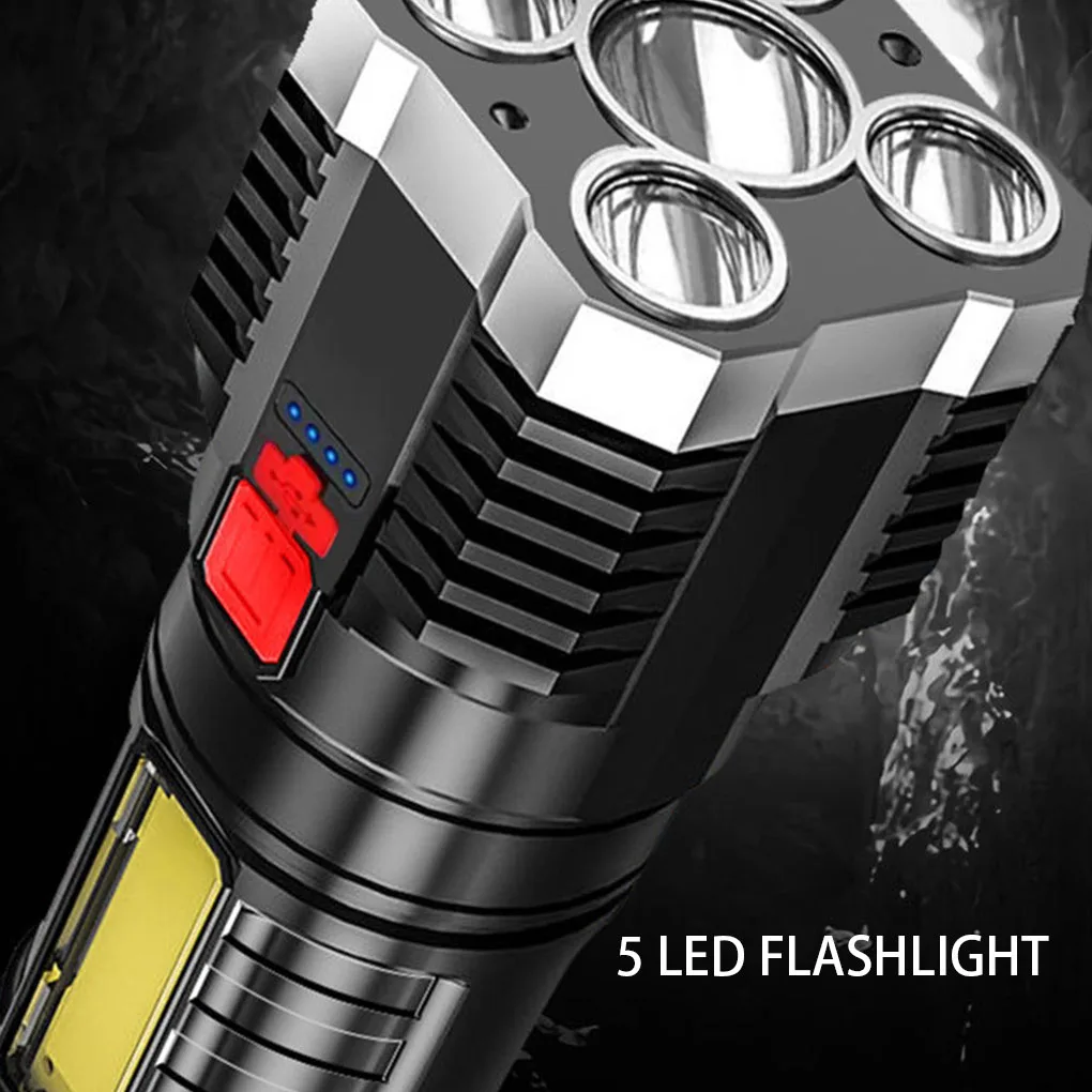 

Portable 5 LED Flashlight Powerful Brightness 3 Modes Dimmable Torch for Backpacking Climbing Adventure STTA889