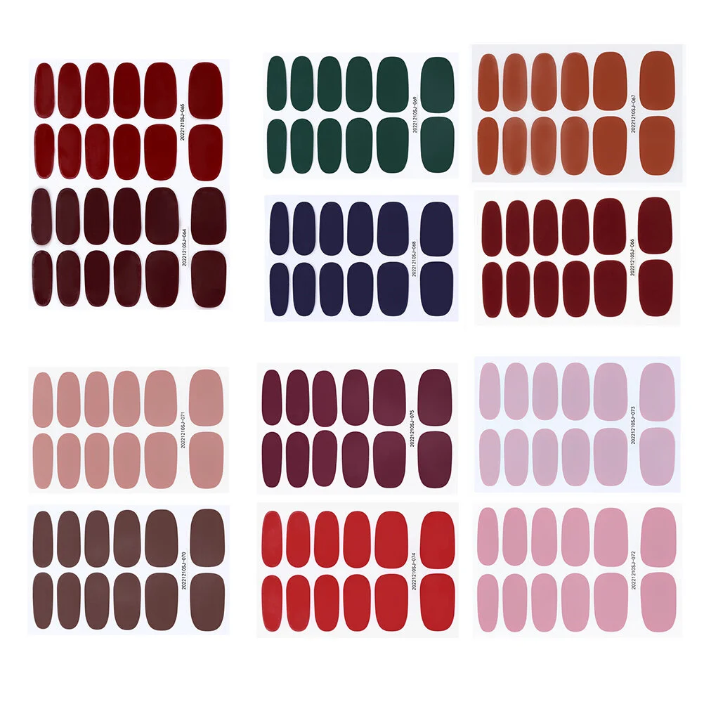 

12 Sheets Nail Decals Strips Women Nail DIY Decoration Nail Wraps for Women (Included Nail File)