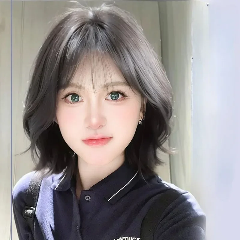 Женские короткие волнистые парики боб черного и коричневого цветов Лолита