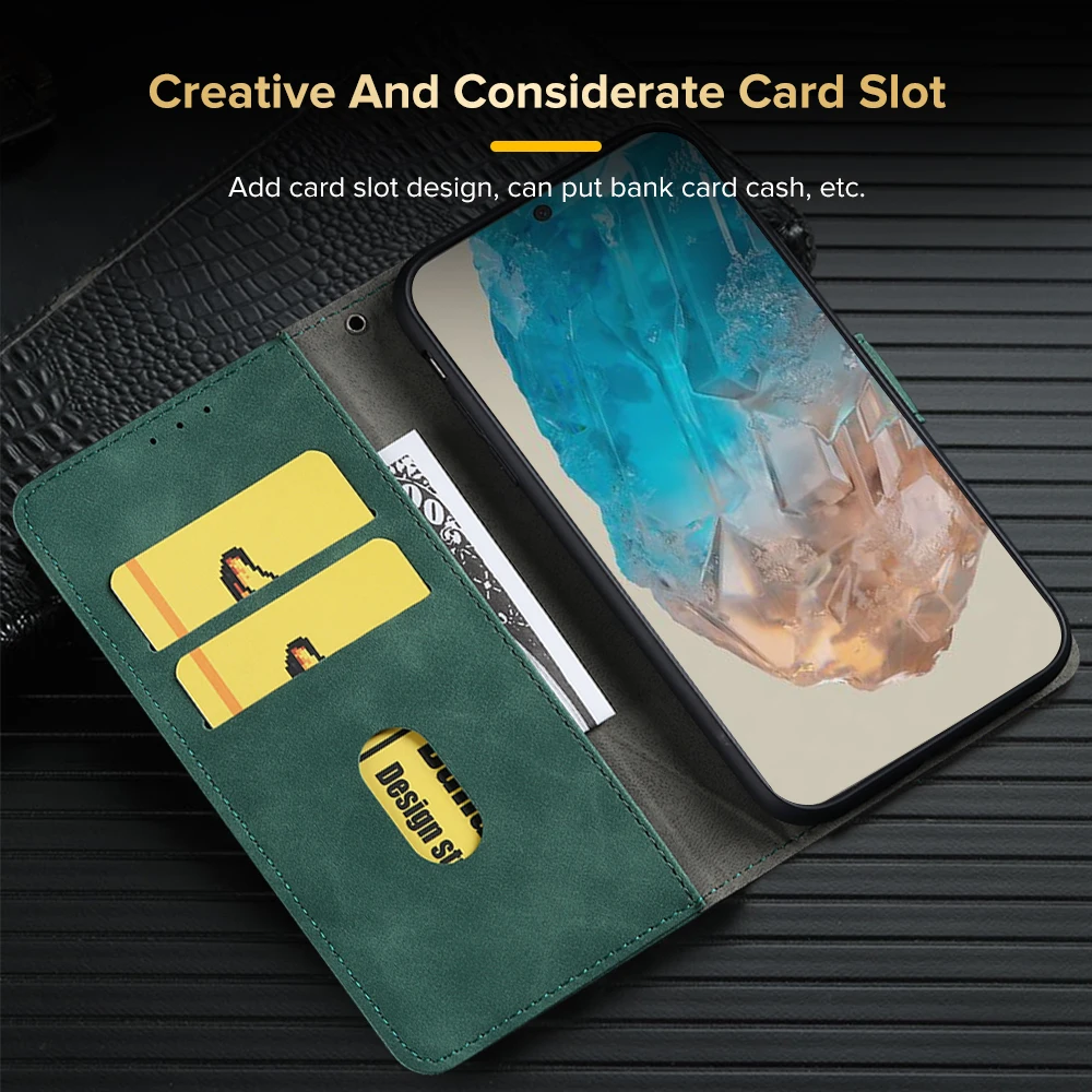 Для Samsung Galaxy M35 5G Чехол-книжка-книжка из кожи с откидной крышкой на Sumsung Samung M 35M