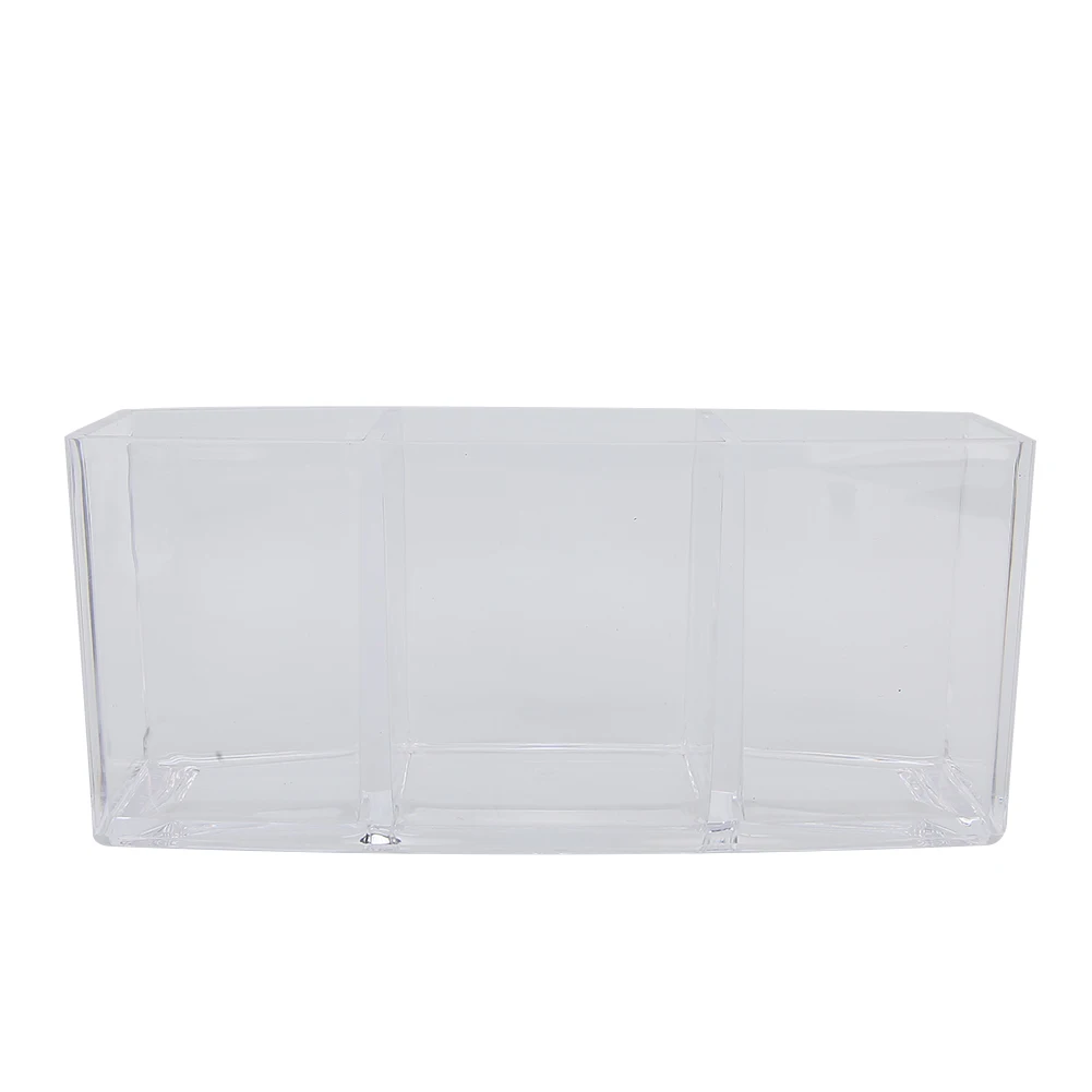 

Desktop Acrylic Rectangle Shape Makeup Brush Holder Organizer Storage Box