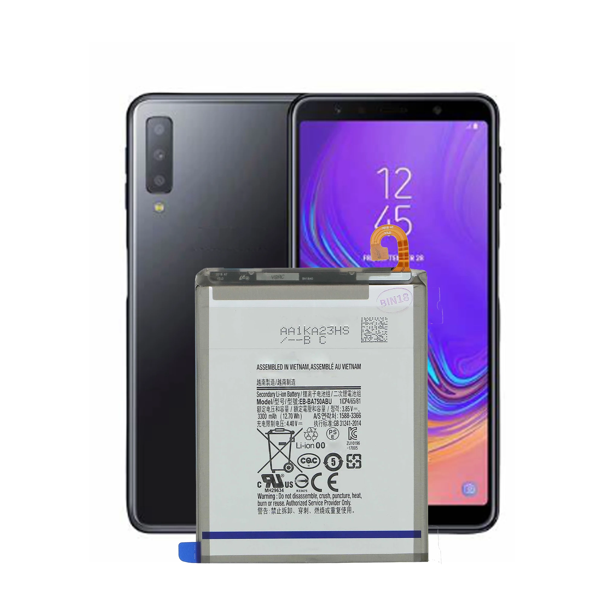 EB-BA750ABU Battery For SAMSUNG Galaxy A7 2018 A730x A750 SM-A730x A10 SM-A750F Repair Part Original Capacity Mobile Phone enlarge