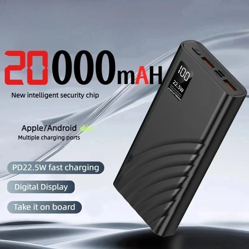 Фото 2025 Новый сертифицированный CCC 20000 мАч, 74 Втч, 120 Вт 수 markii__ Минимальный внешний аккумулятор с цифровым дисплеем типа C для iOS Android №1