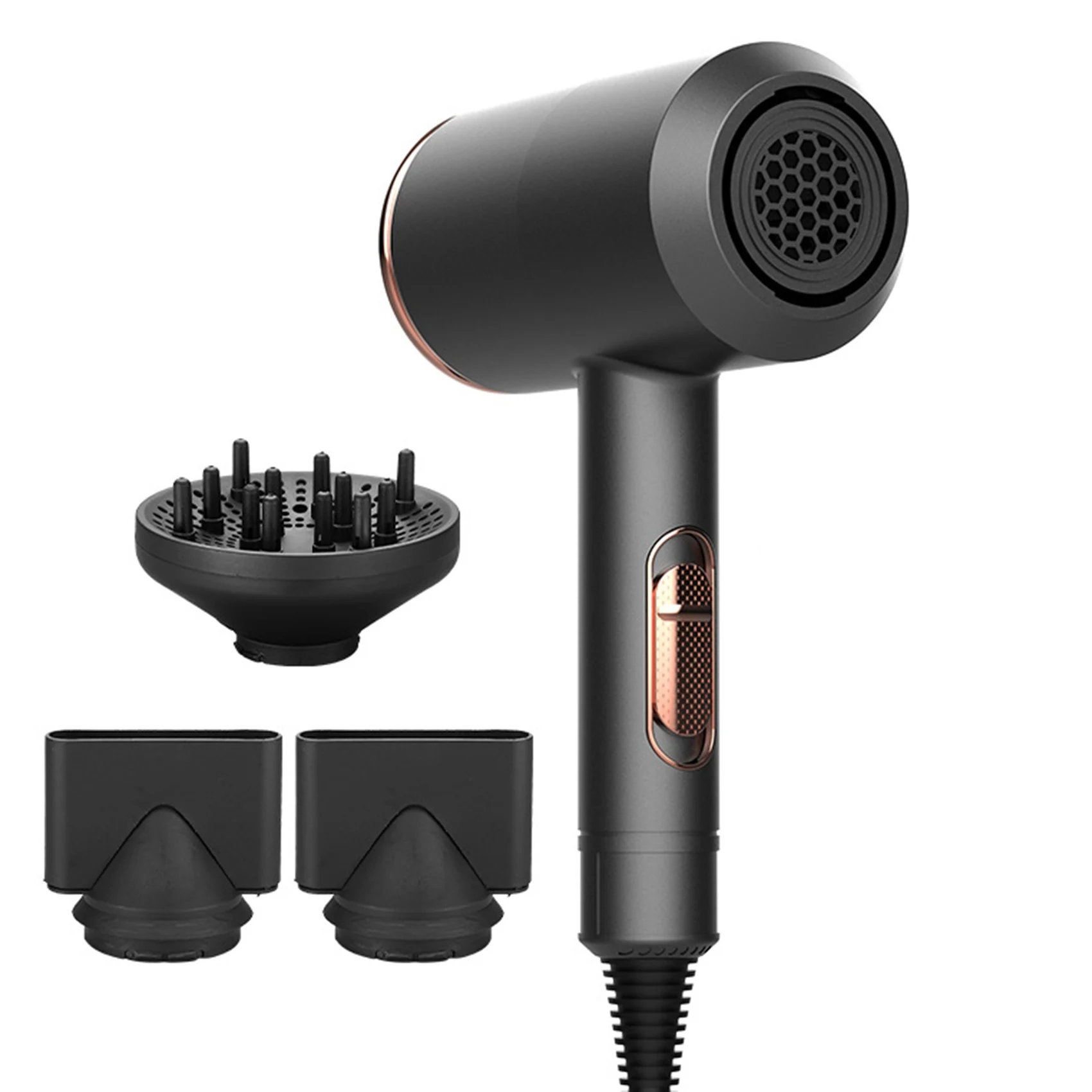 

Hair Dryer with Diffuser Negative Ionic Hair Blow Dryer 5 Gear Settings Adjusting Airspeed Blow Dryer EU Plug