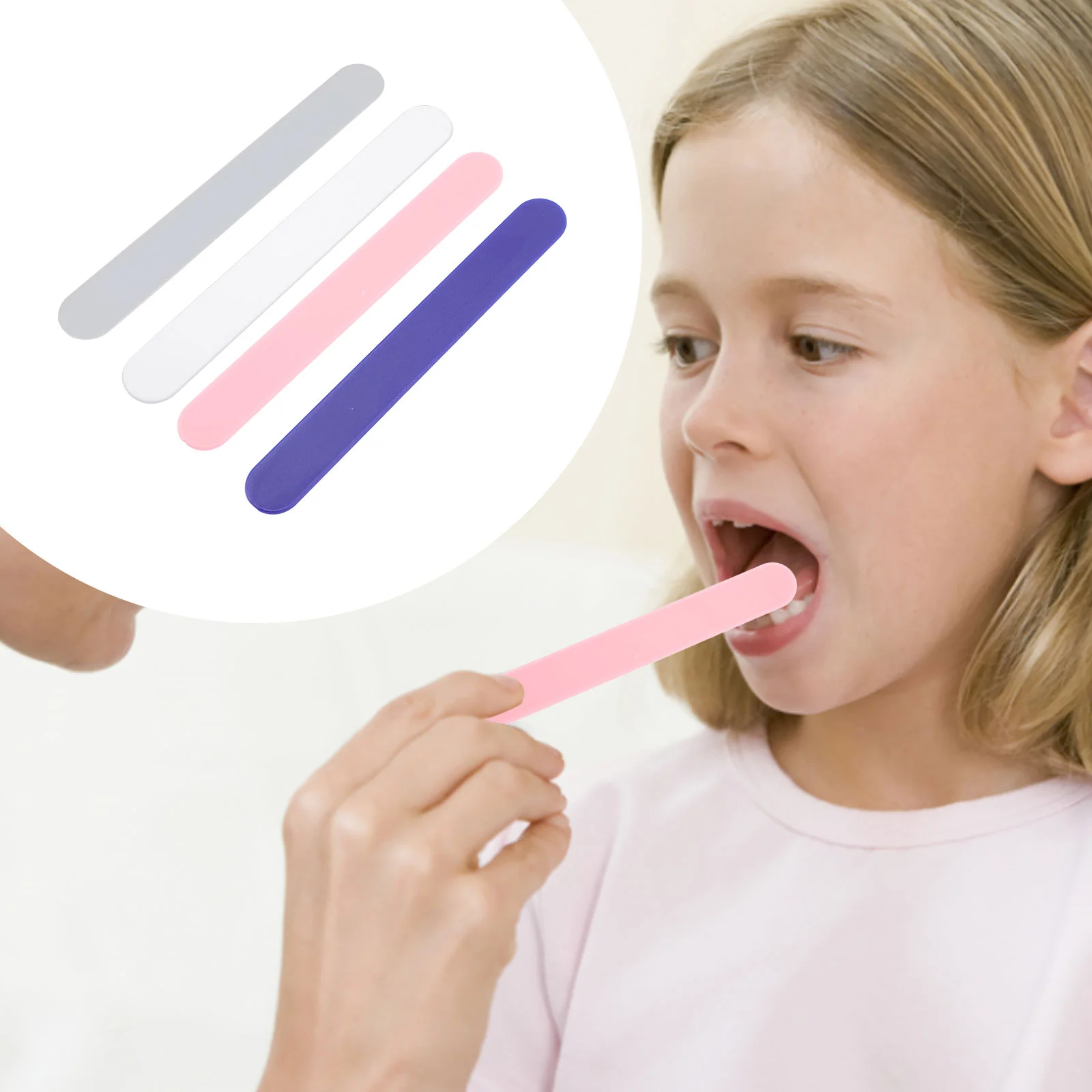 

50pcs Plastic Tongue Depressors Disposable Tongue Depressors Colored Craft Sticks