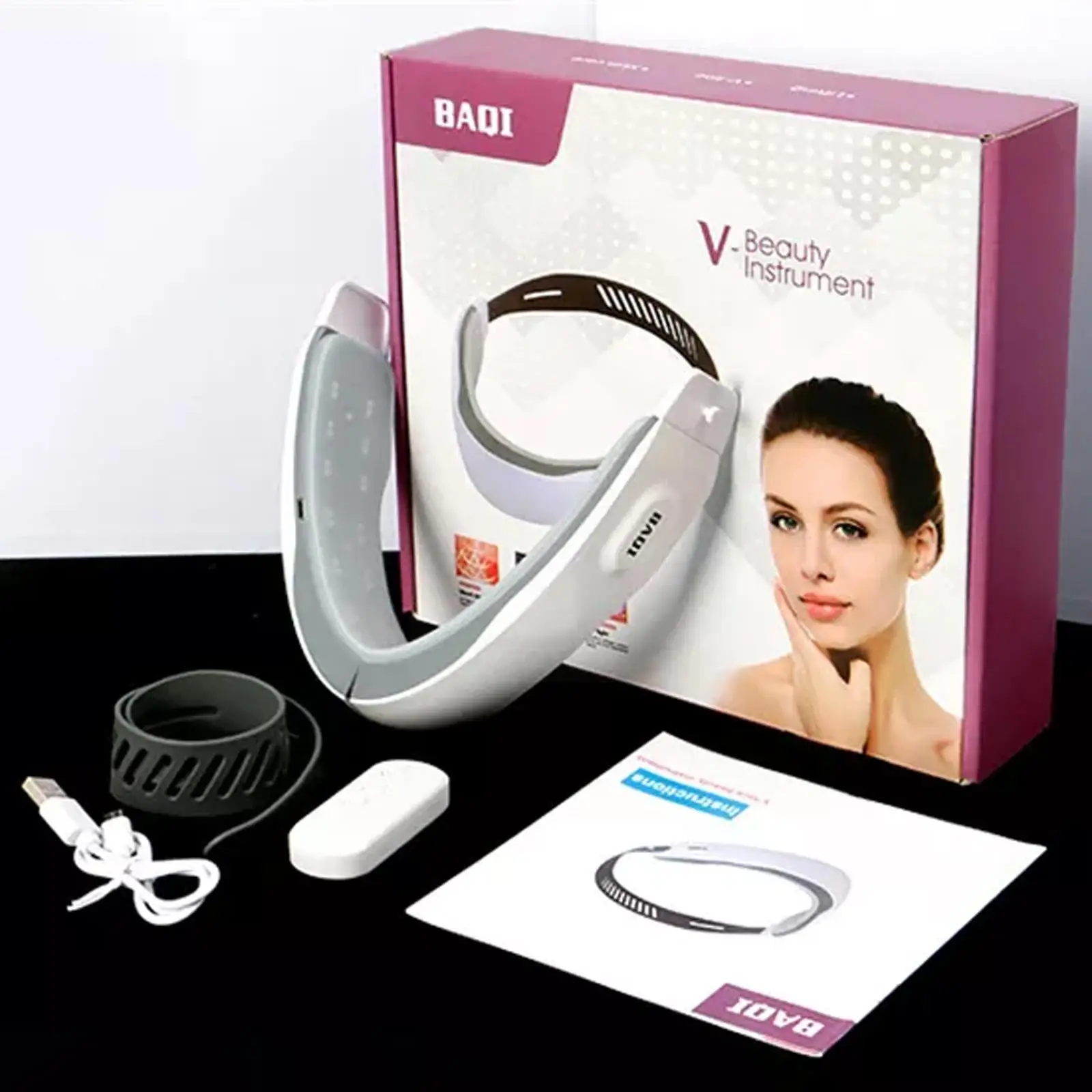 

Массажный V-образный лифтинговый пояс для лица, светодиодный фотонный Горячий лифтинг, сжатие для удаления кругов, терапия для глаз и темнот...