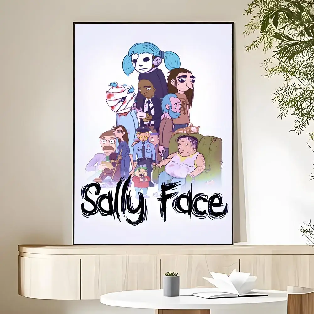 Фото Постер игры S-Sally F-Face HD, декоративная наклейка на стену, водонепроницаемая, эстетическое украшение для дома и гостиной. №5