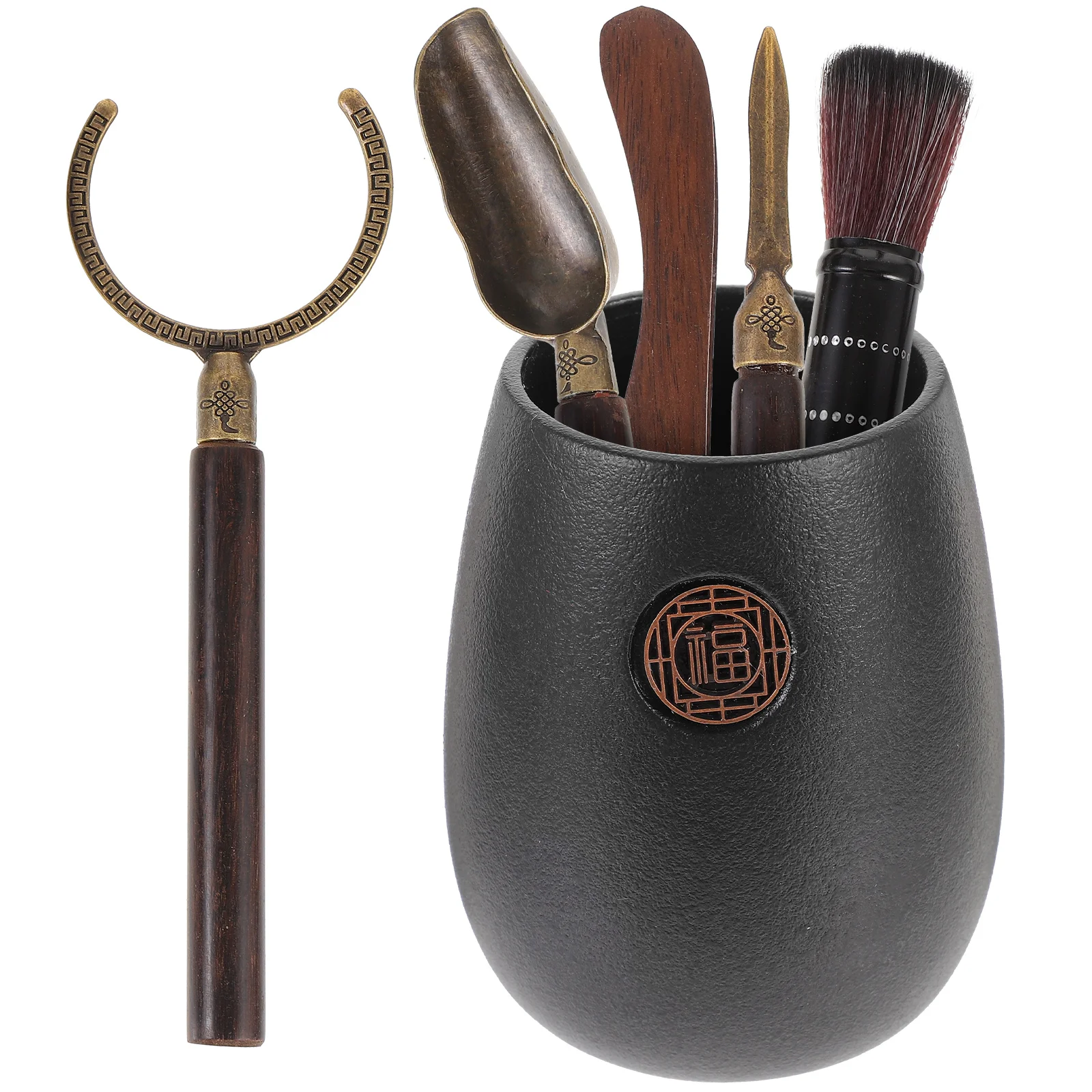 

Tea Ceremony Set Six Gentlemen Solid Wood China House Tool Ceramics Cases Accessories