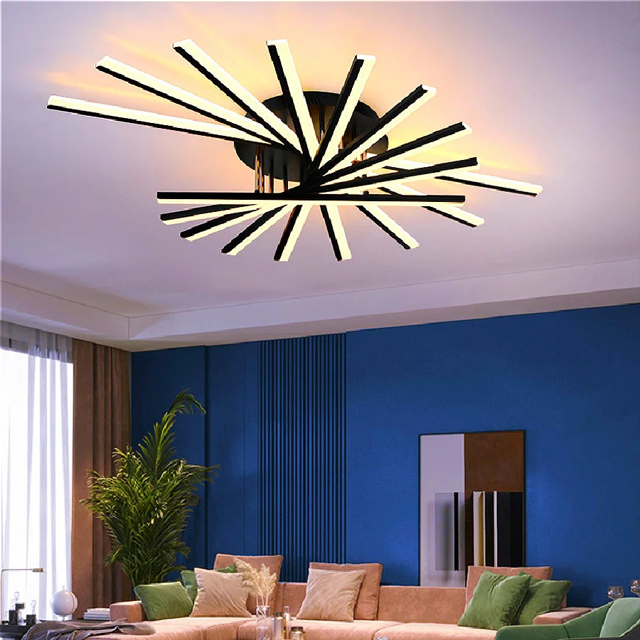 

Living room bedroom LED ceiling lamp modern home decoration long head acrylic strip light kitchen dining room ceiling chandelier