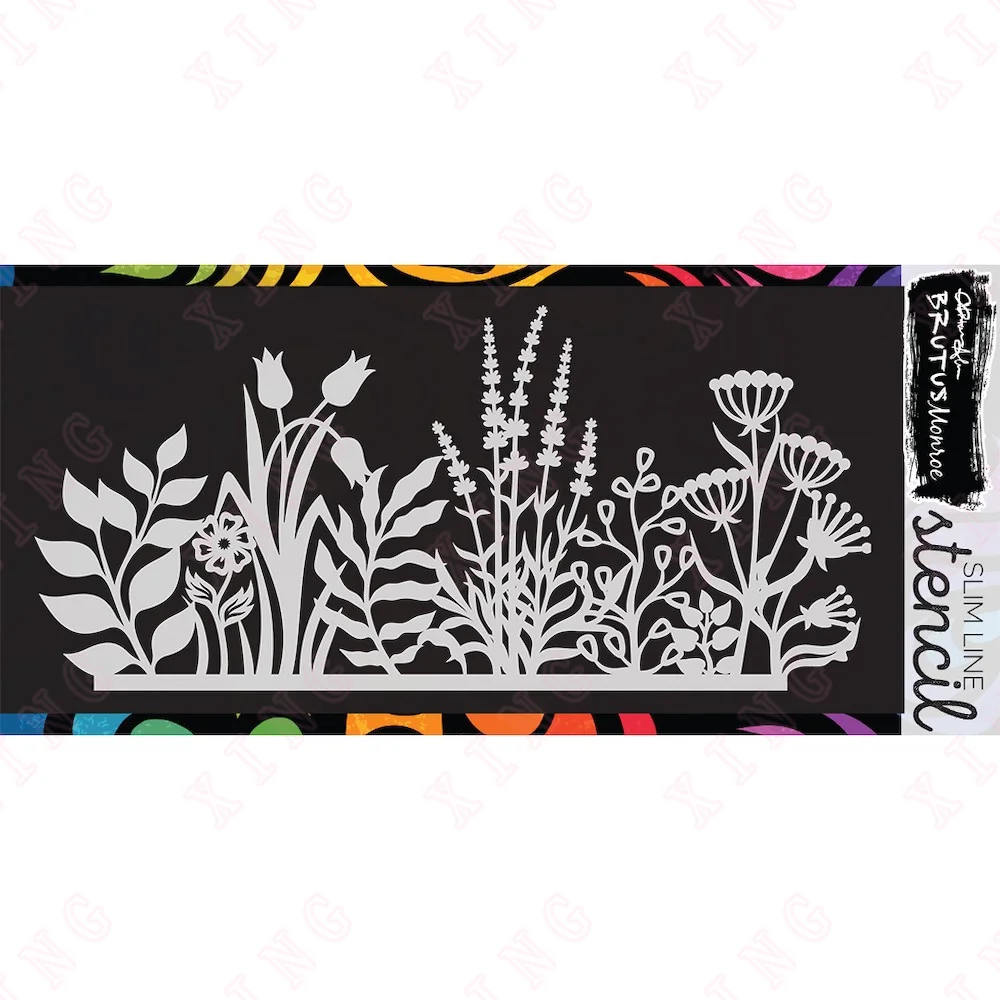 

New Album Decorative Craft Card Silhouetted Splendor Slimline Diy Layering Stencils Painting Scrapbook Coloring Embossing Molds