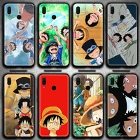 one piece luffy ace sabo brother phone case for huawei y6p y8s y8p y5ii y5 y6 2019 p smart prime pro