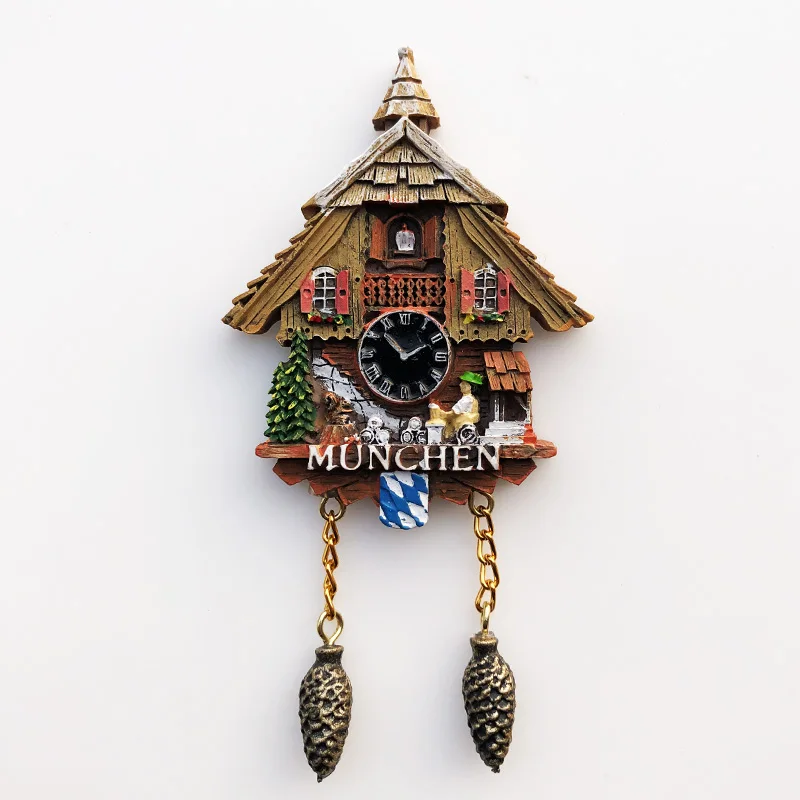 

Немецкий креативный деревянный дом в ггучжуне, немецкий туристический памятный декор, окрашенный магнит, подарок на холодильник