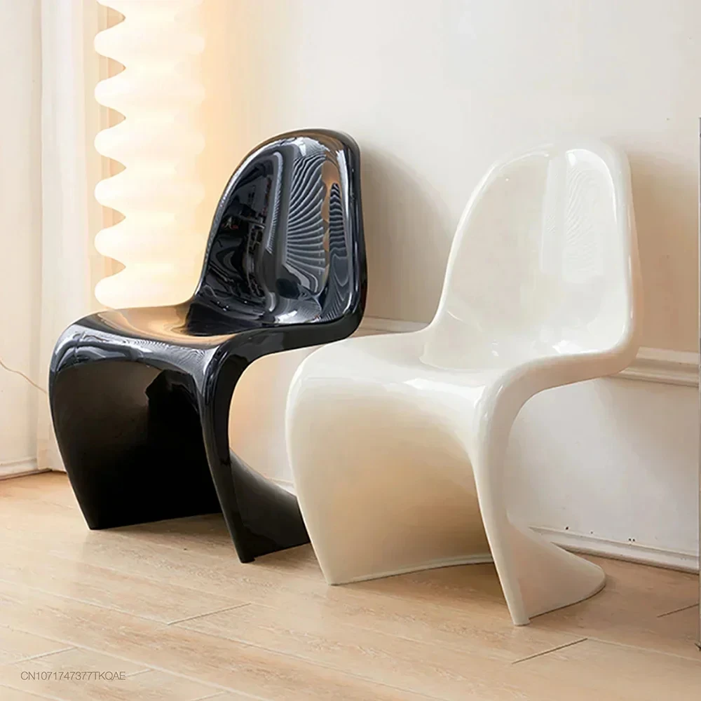 Скандинавский обеденный креативный акриловый пластиковый стул S-образной формы