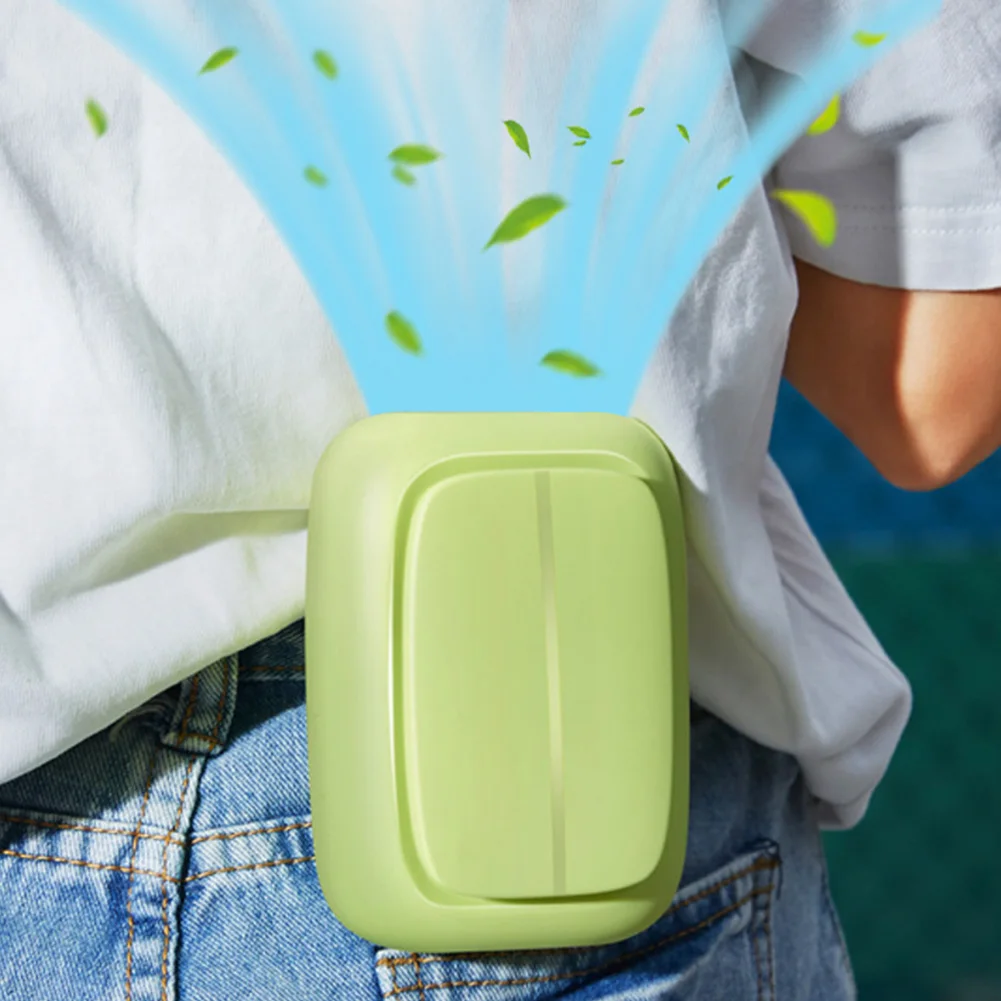 

Portable Waist Fan USB Air Conditioning Rechargeable Hanging Neck Mini Fan built-in Power Bank Outdoor Cooling Waist Clip On Fan