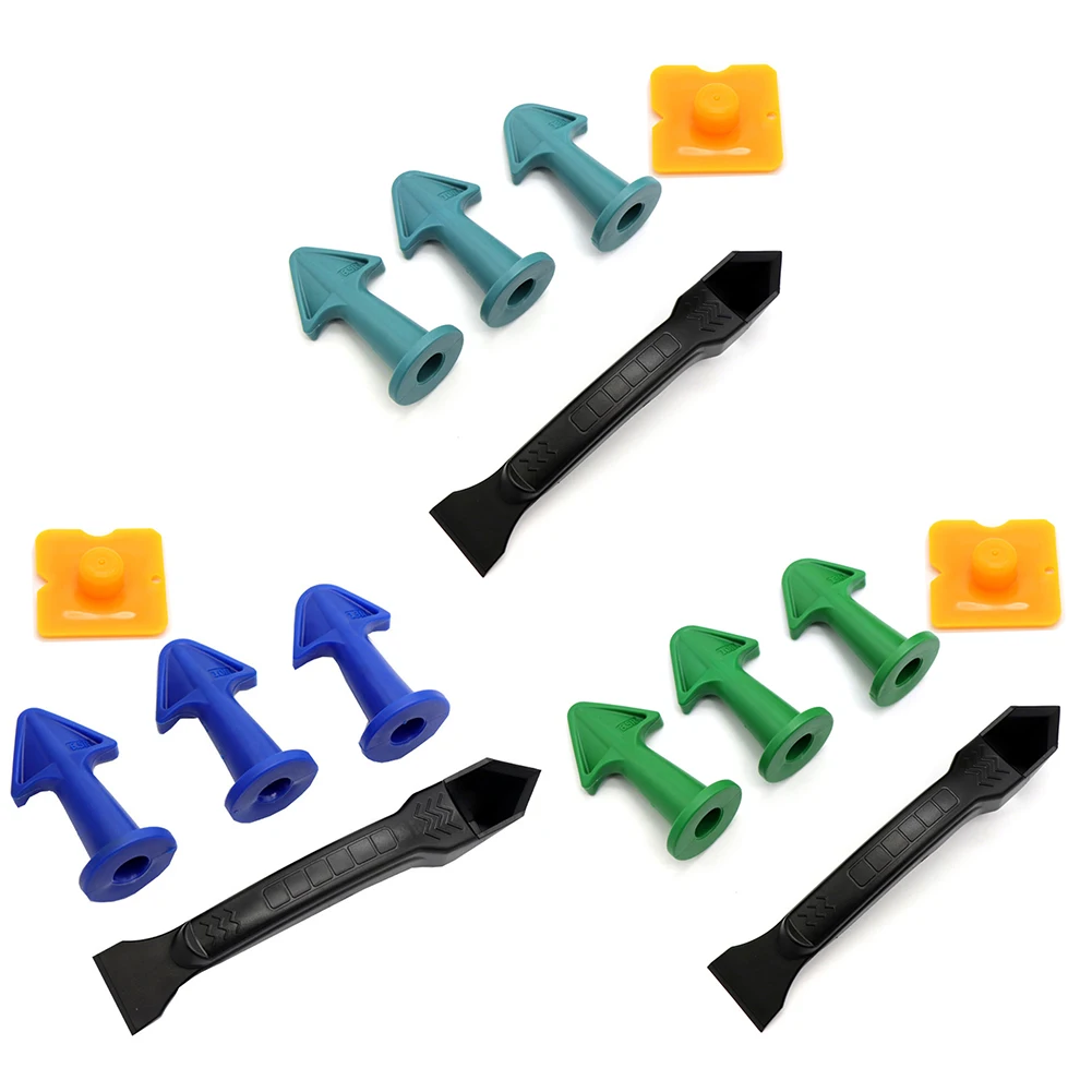 

Caulk Nozzle Scraper Set Silicone Remover Smooth Scraper Grout Kit Tools Glue Nozzle Cleaning Tile Dirt Tool Spatula Glue Shovel