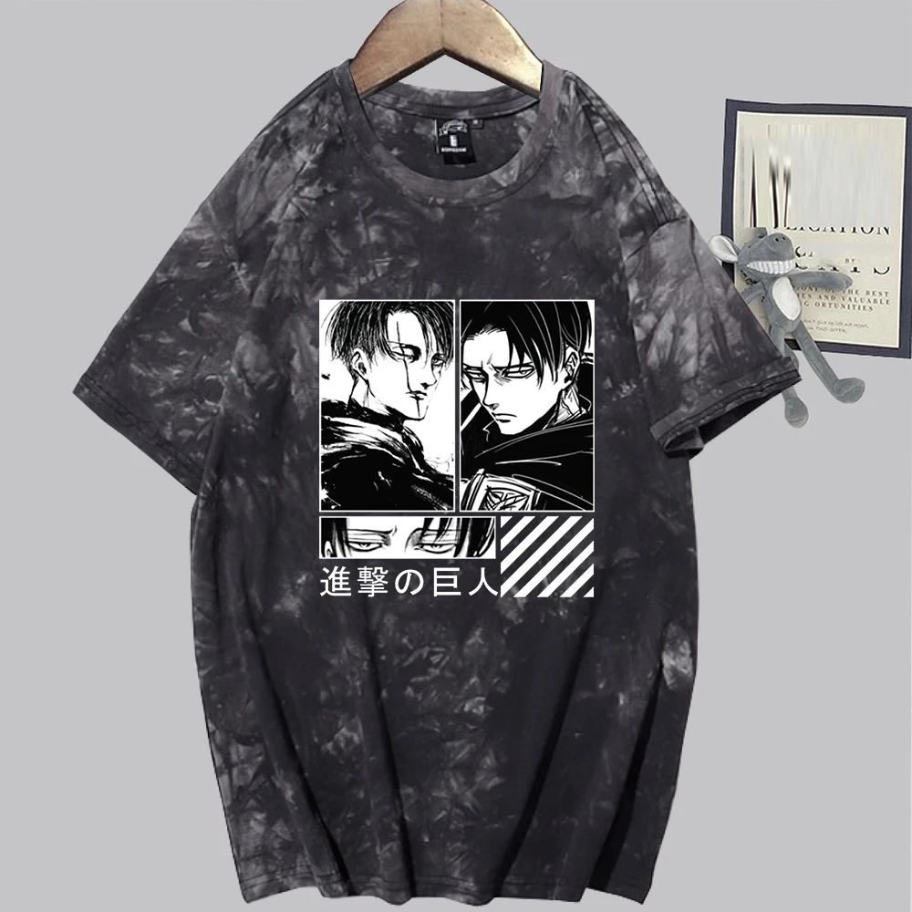 

Модная футболка с принтом «атака на Титанов», футболка с японским аниме, летняя повседневная одежда с коротким рукавом