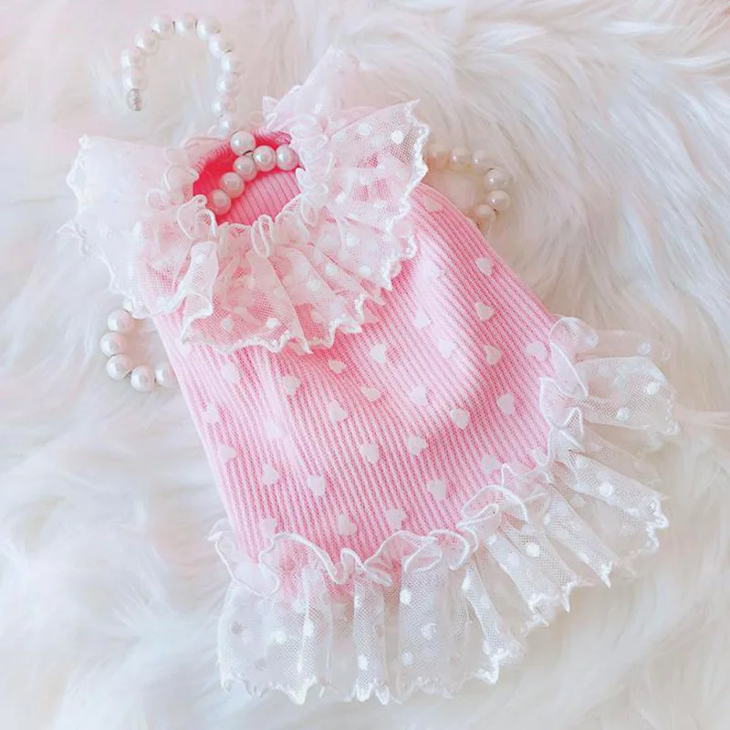 

Dog Clothes and Dresses Summer Thin Pet Teddy than Panda Princess Pettiskirt Fairy Lace