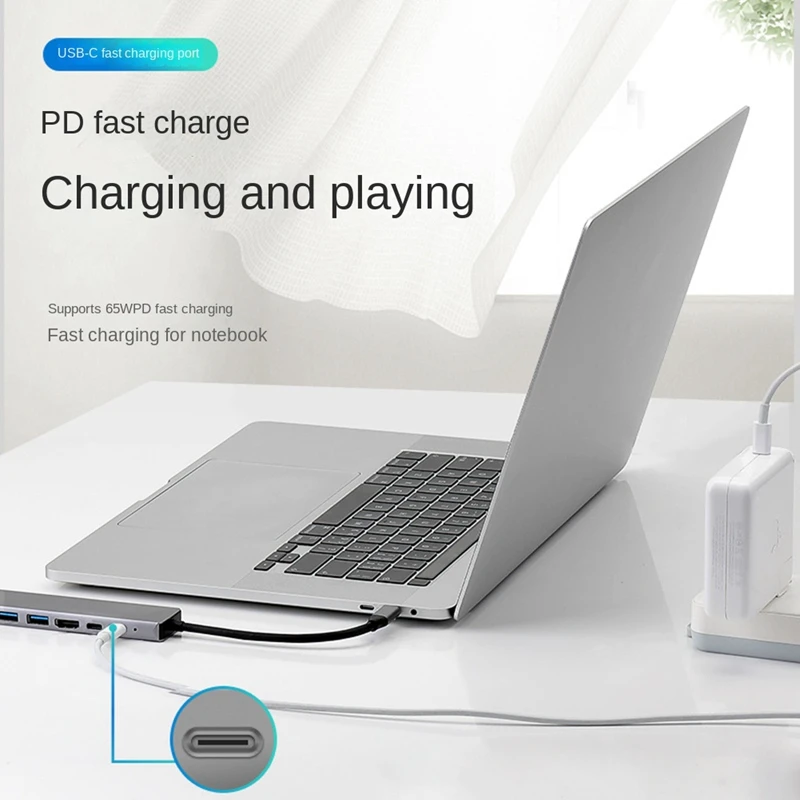 Концентратор USB C 8 в 1 док-станция расширения типа USB-концентратор совместимый с +