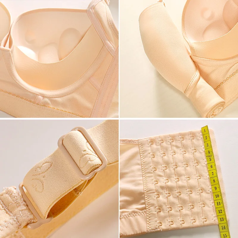 Deep Cup Bra Push Up Bras for Women Plus Size Hide Incorporated Full Back Coverage Lingerie Back Fat Shaper Bra 34-50