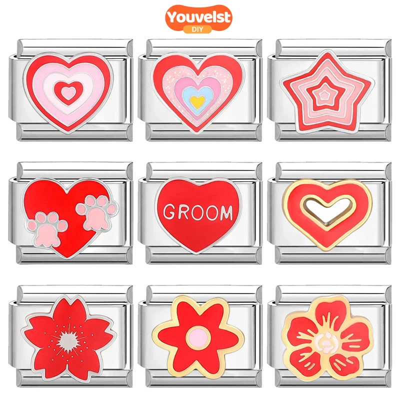 Youvelst креативные красные цветы звезды кошка лапы итальянские очаровательные