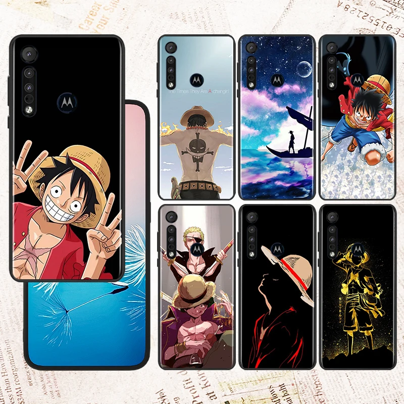 

Japanese One Piece Cute Art Phone Case For Motorola G71 Edge E22 G32 G60 S 20 E30 E20 E7i G9 G8 Plus G Stylus One Fusion Black
